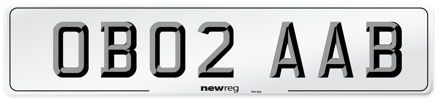 OB02 AAB Number Plate from New Reg